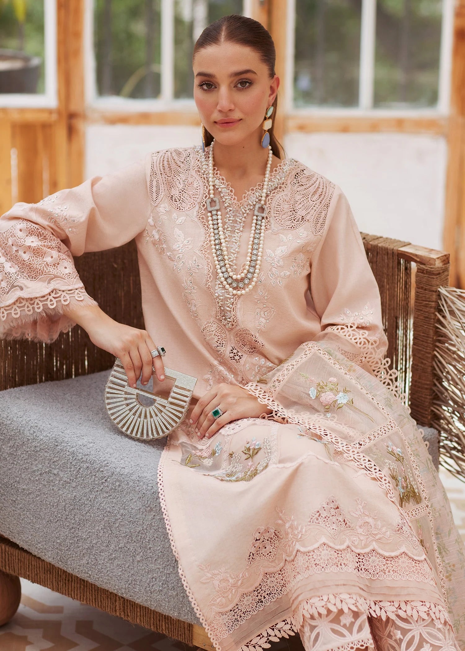 3Pc Embroidered Lawn with Voil Embroidered Dupatta