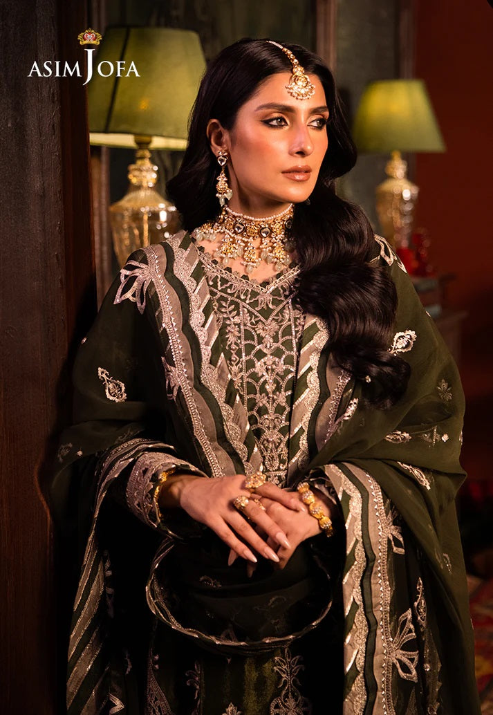 3 Piece Embroidered Lawn suit with bamber chiffon dupatta