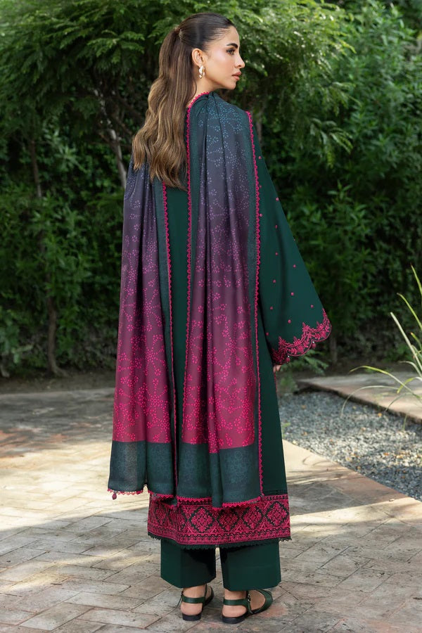 Embroidered Lawn Suit with Printed Voil Dupatta