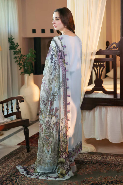 3Pc Embroidered Lawn suit with Digital Printed Dupatta