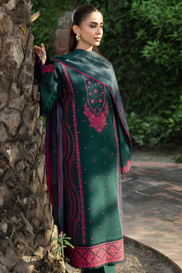 Embroidered Lawn Suit with Printed Voil Dupatta