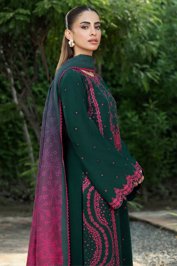 Embroidered Lawn Suit with Printed Voil Dupatta