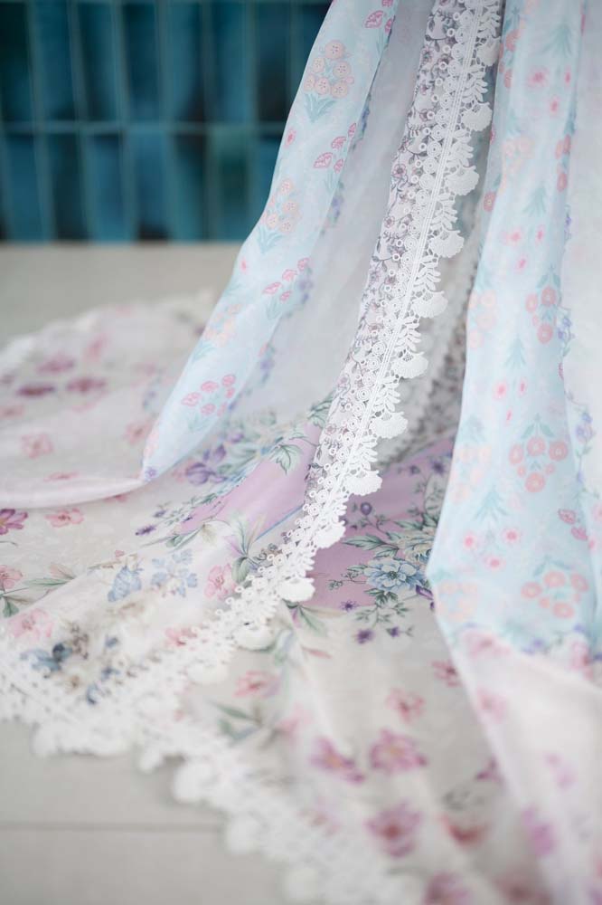 3Pc Embroidered Lawn Chikenkari Suit with Printed Diamond Dupatta