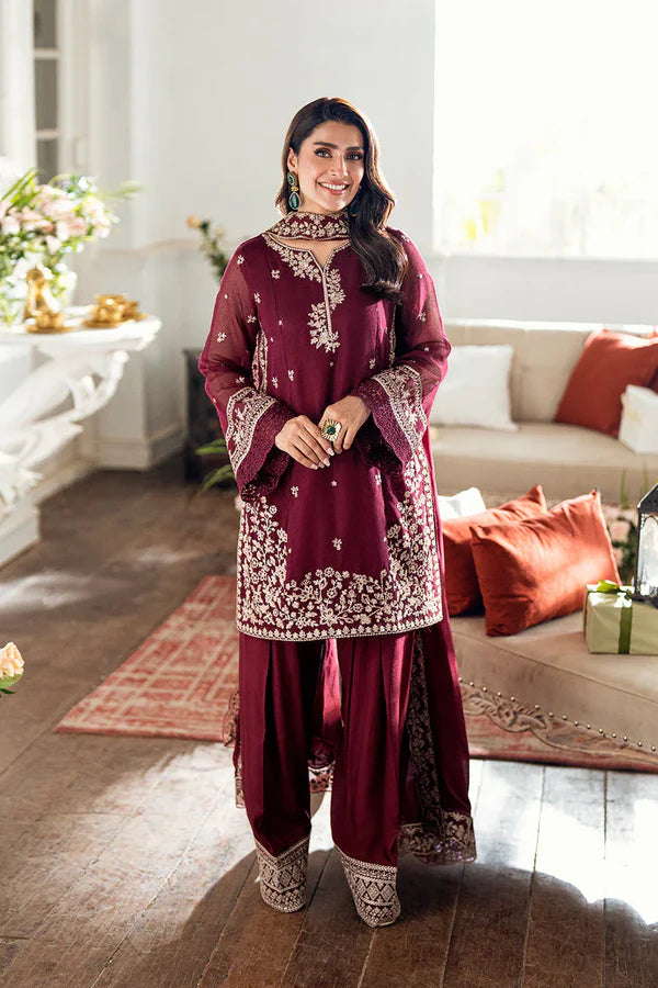 3Pc Lawn Embroidered with Bamber Embroidered Dupatta