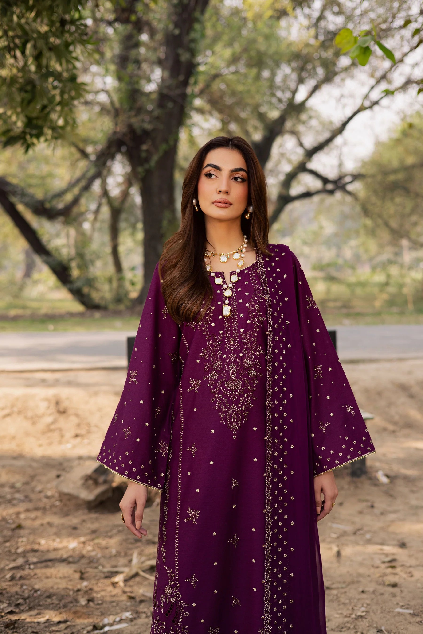 Embroidered Lawn Suit with Cotton Net Dupatta