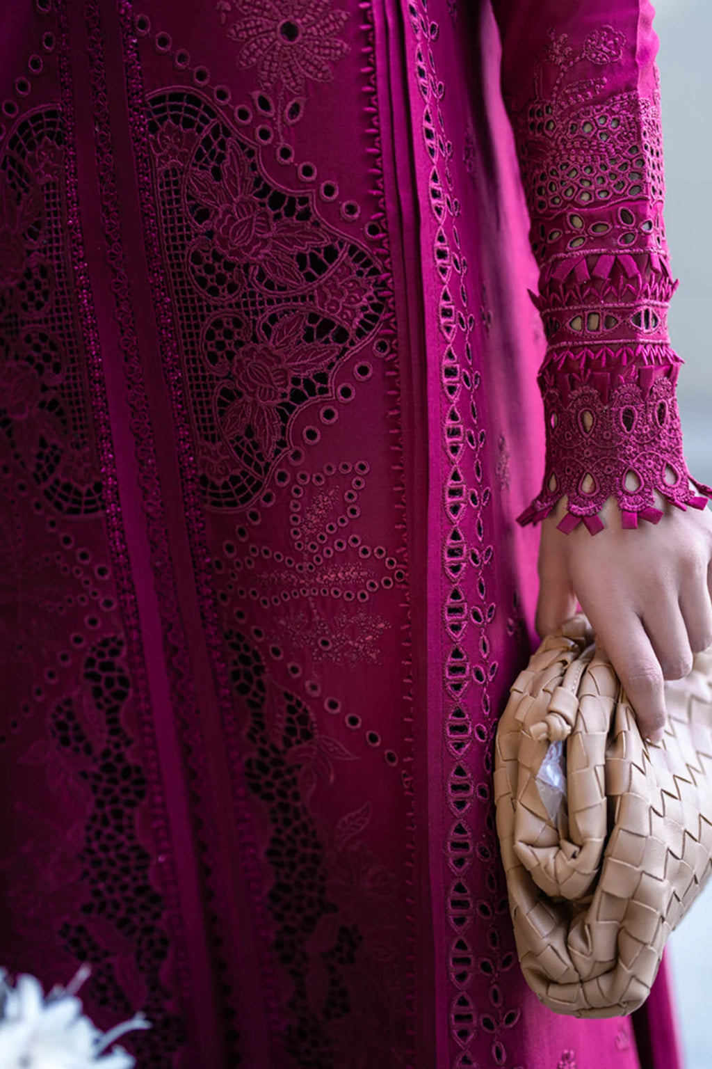 Embroidered Lawn 3Pc with Embroidered Bamber Dupatta