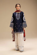 Embroidered Lawn Suit with Pinted Voil Dupatta