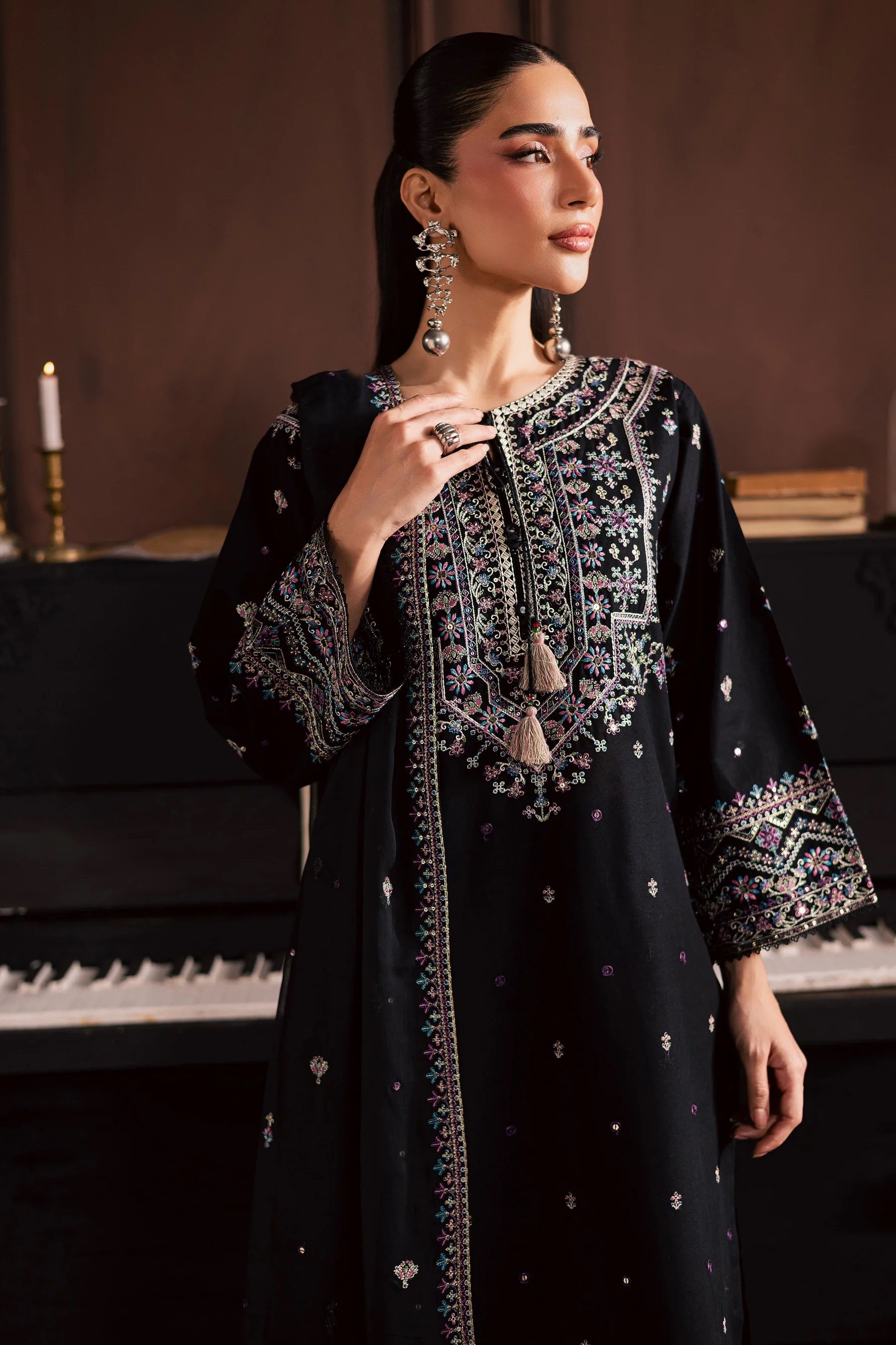 Embroidered Lawn Suit with Bamber chiffon Dupatta