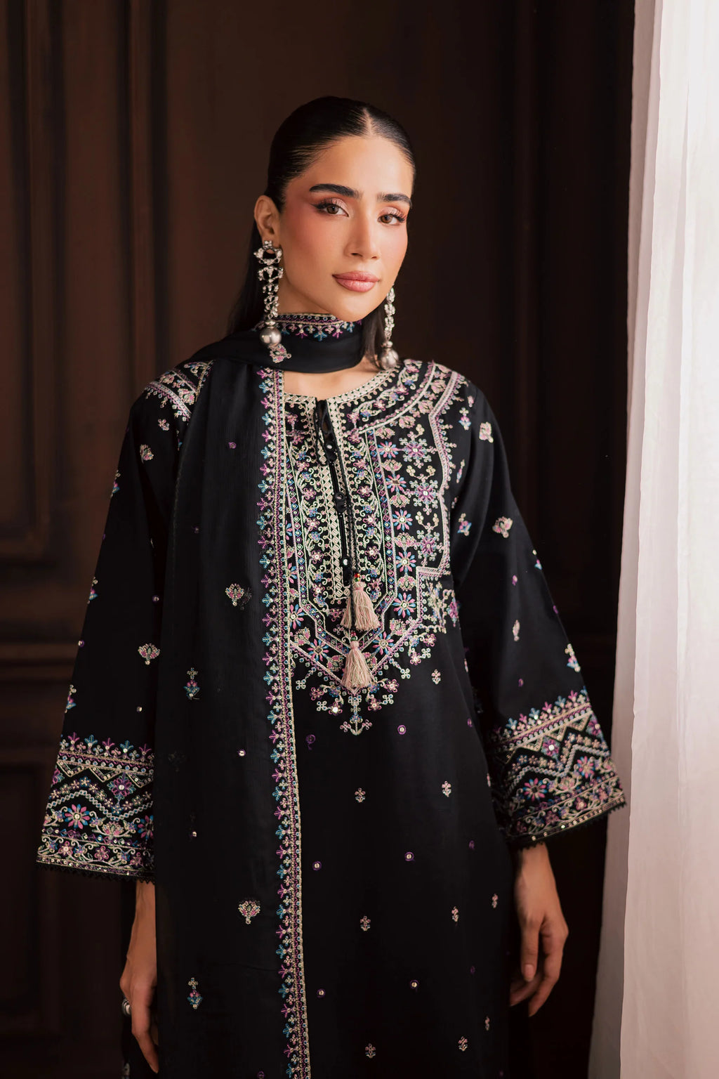 Embroidered Lawn Suit with Bamber chiffon Dupatta