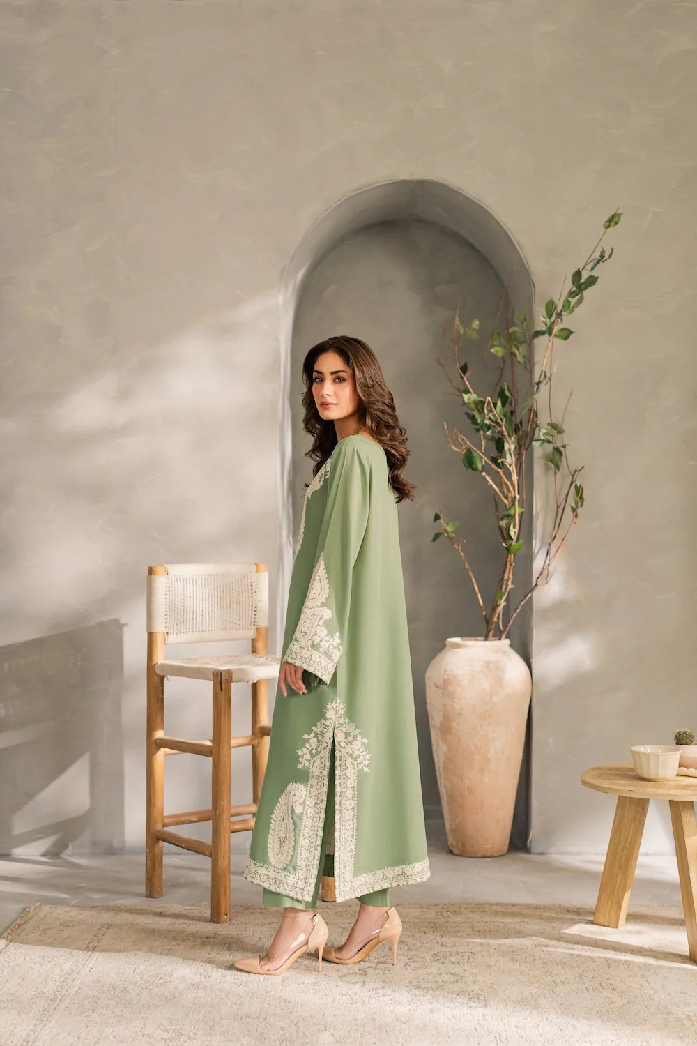 Embroidered Lawn Suit with Embroidered Bamber Chiffon Dupatta