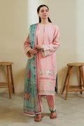 Embroidered Lawn 3Pc with Voil Printed Dupatta