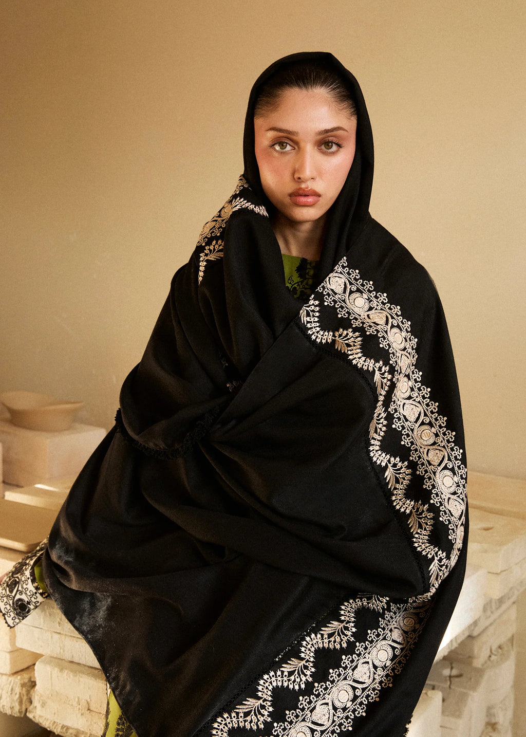 Embroidered Lawn Suit with Printed Voil Dupatta